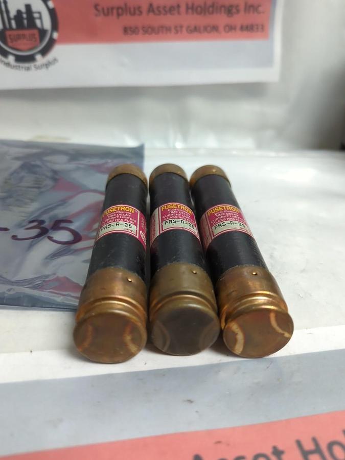Used COOPER BUSSMANN,FRS-R-35,FUSETON FUSE 35 AMP LOT OF 3 PRE-OWNED