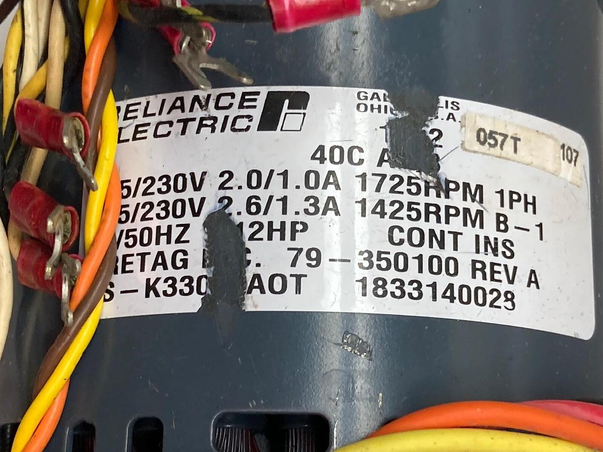 Used Reliance Electric,KS-K330-AOT,Single Phase Transmission Motor 115/230V