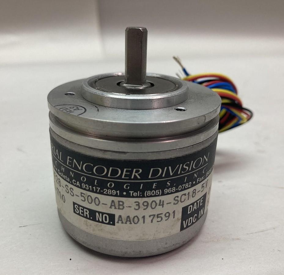 Used BEI,H20EB-25-F28-SS-500-AB-3904-SC18-5V,Encoder