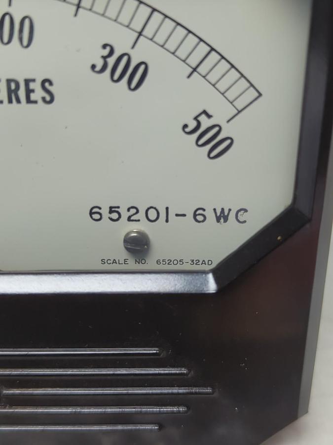 Used TRIPLETT,65201-6WC,PANEL METER 500-0-500 D.C AMPERES PRE-OWNED