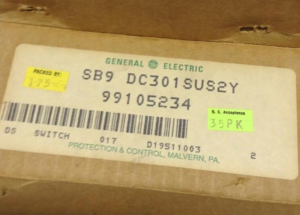 General Electric,SB9 DC301SUS2Y,Control Switch