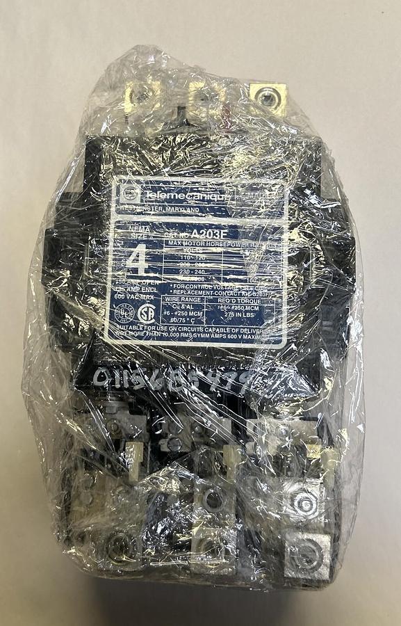 TELEMECANIQUE,A203F,SIZE 4 STARTER 150A 600V NOS