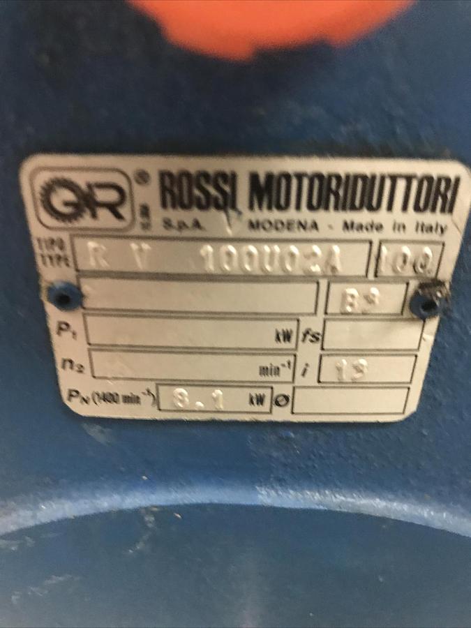 Used ROSSI,MOTORIDUTTORI RV-100U02A,Gear Reducer