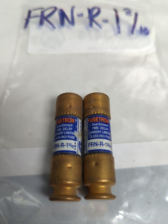 Used COOPER BUSSMANN,FRN-R-1-8/10,FUSETRON 1-8/10 AMP FUSE LOT OF 2 PRE-OWNED
