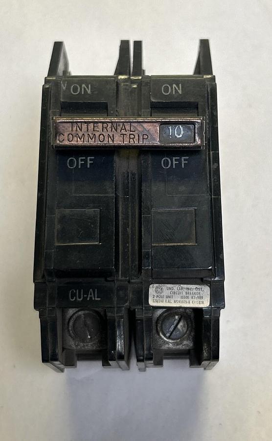 Used GENERAL ELECTRIC,TQC2110,CIRCUIT BREAKER 10A 120/240V 2P