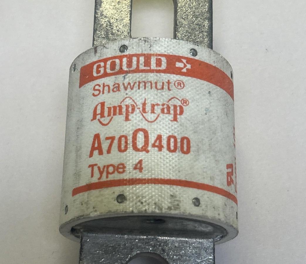 Used GOULD SHAWMUT,A70Q400,AMP-TRAP FUSE 400A 700V