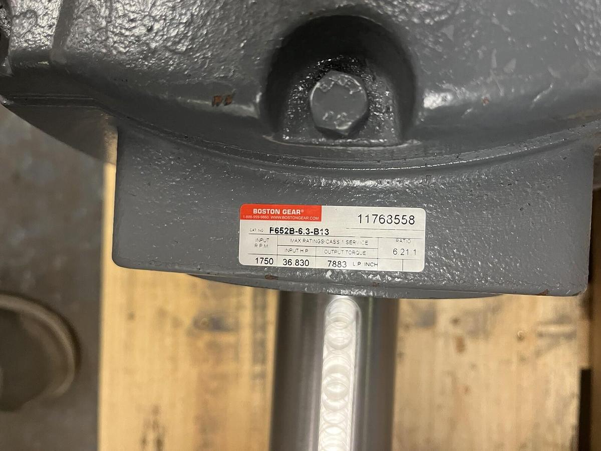 BOSTON GEAR,F652B-6.3-B13,GEAR DRIVE SPEED REDUCER RATIO 6.621 36.83HP 175ORPM