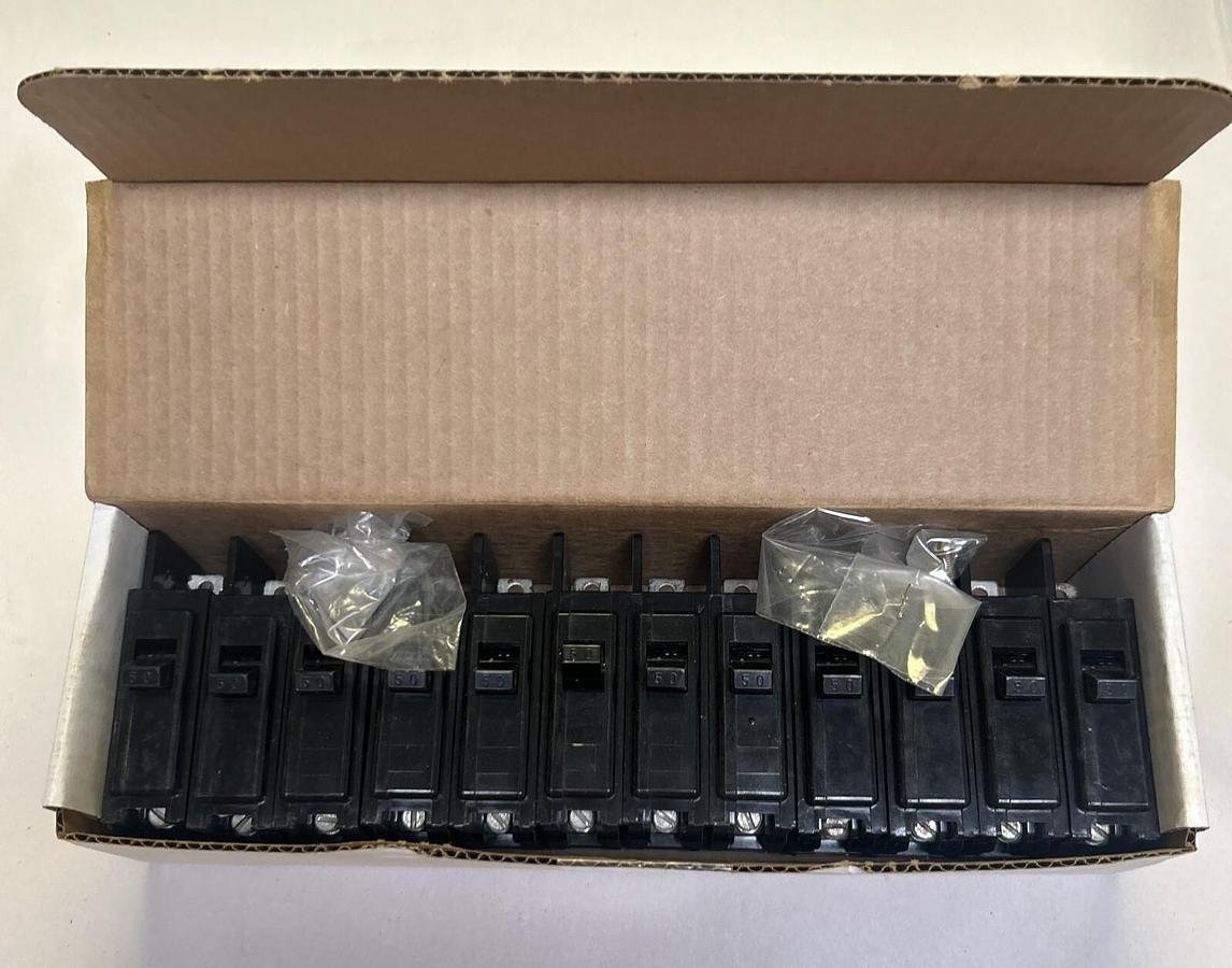 Used SIEMENS ITE,BQ1-B050,CIRCUIT BREAKER 50A 120/240V 1P LOT OF 12