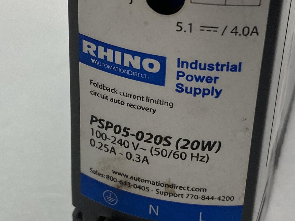 Rhino,PSP05-020S,Power Supply 100-240V