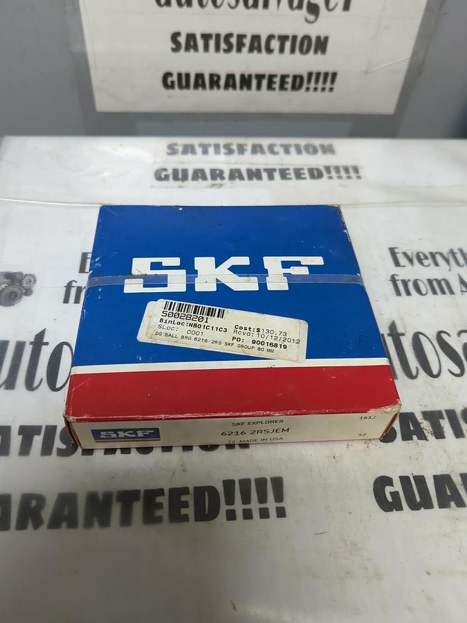 SKF,6216-2RSJEM,DEEP GROOVE BALL BEARING NOS
