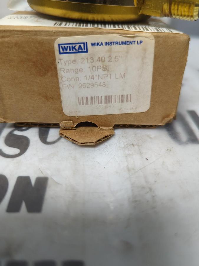WIKA,9629548,TYPE 213.40 2.5 INCH FACE 1/4 INCH NPT GAUGE NOS