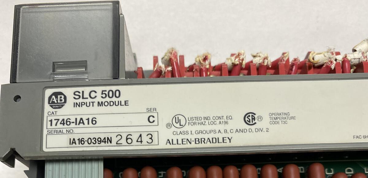 Used Allen-Bradley,1746-IA16,SER C SLC500 Input Module LOT OF 2