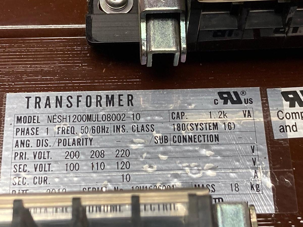 Nunome Electric,NESH1200MUL08002-10,Transformer 1.2k 50/60Hz