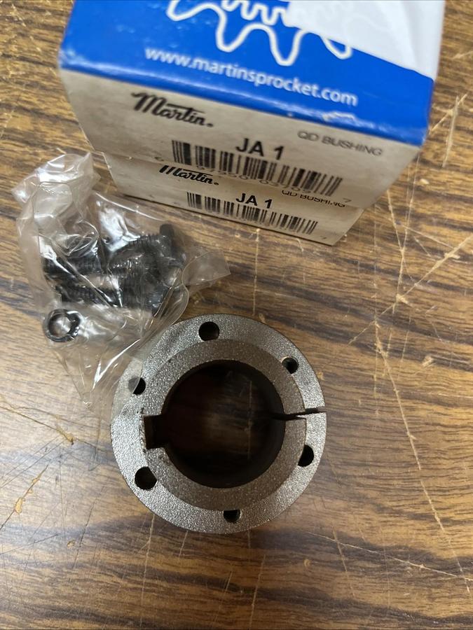 MARTIN,JA-1,QD BUSHING 1" BORE FLANGE OD 2" LOT OF 2