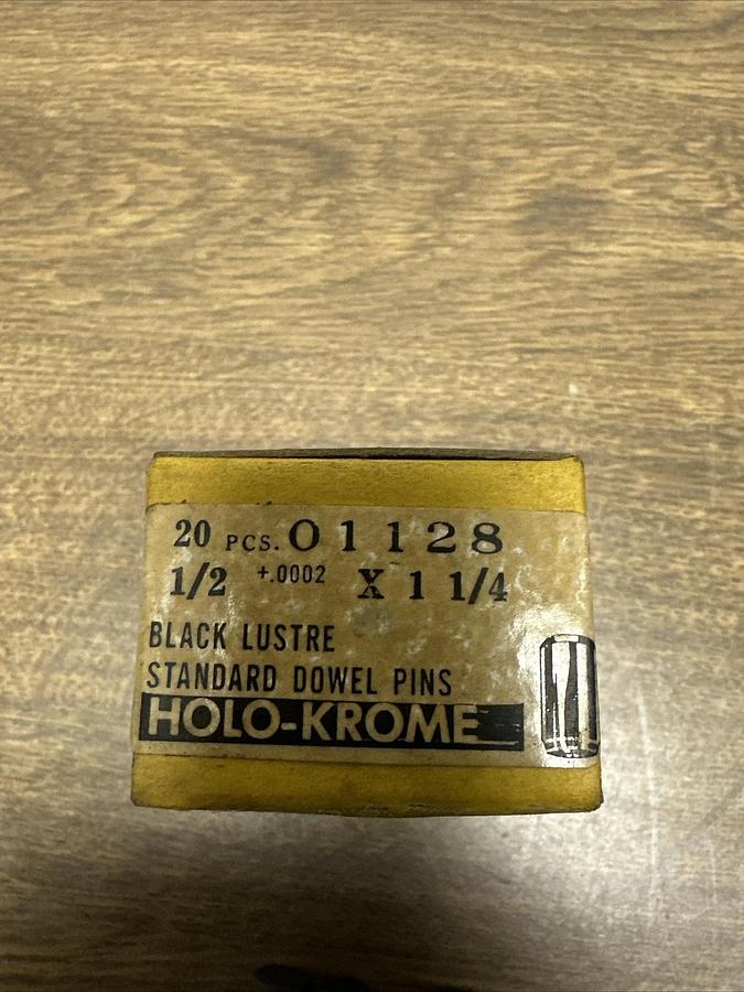 Used Holo-Krome,01128,Black Lustre Dowel Pins 1/2" x 1 1/4" Box of 20
