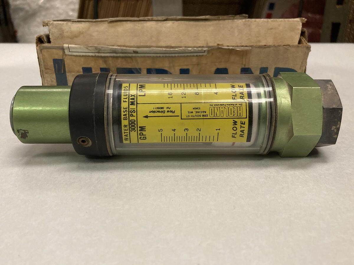 Hedland,H613-002,Water Flow Meter 1/2 IN NPTF 3000 PSI Max
