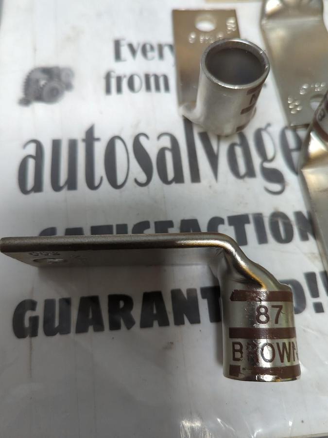 THOMAS & BETTS,BROWN 87,COMPRESSION LUGS 90° LONG BARREL BOX OF 6 NOS