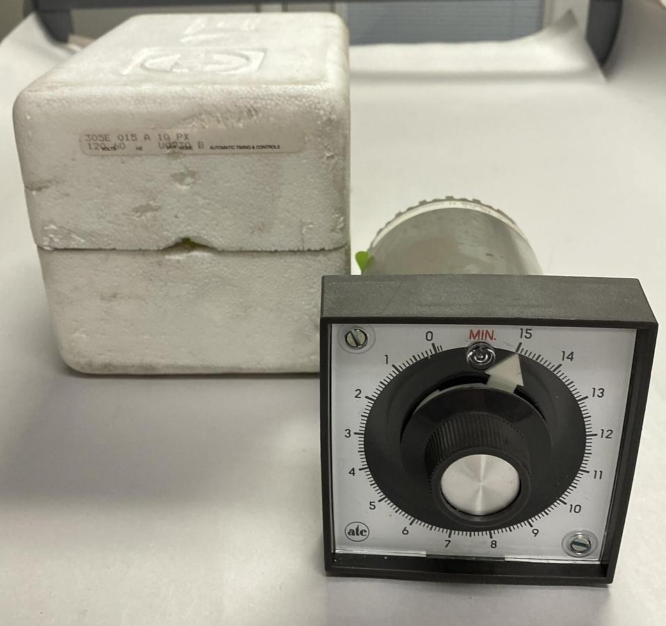 MARSH BELLOFRAM,ATC 305E-015-A-1-0-PX, ELECTROMECHANICAL TIMER 15MIN 120V NOS