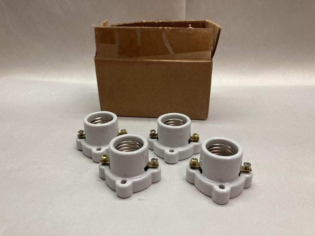 Ludlum,2 Inch,Surface Mount Light Sockets LOT OF 4