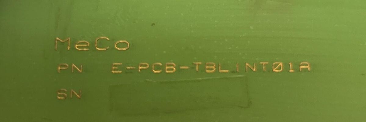 Used MECO,E-PCB-TBLINT01A,CIRCUIT BOARD