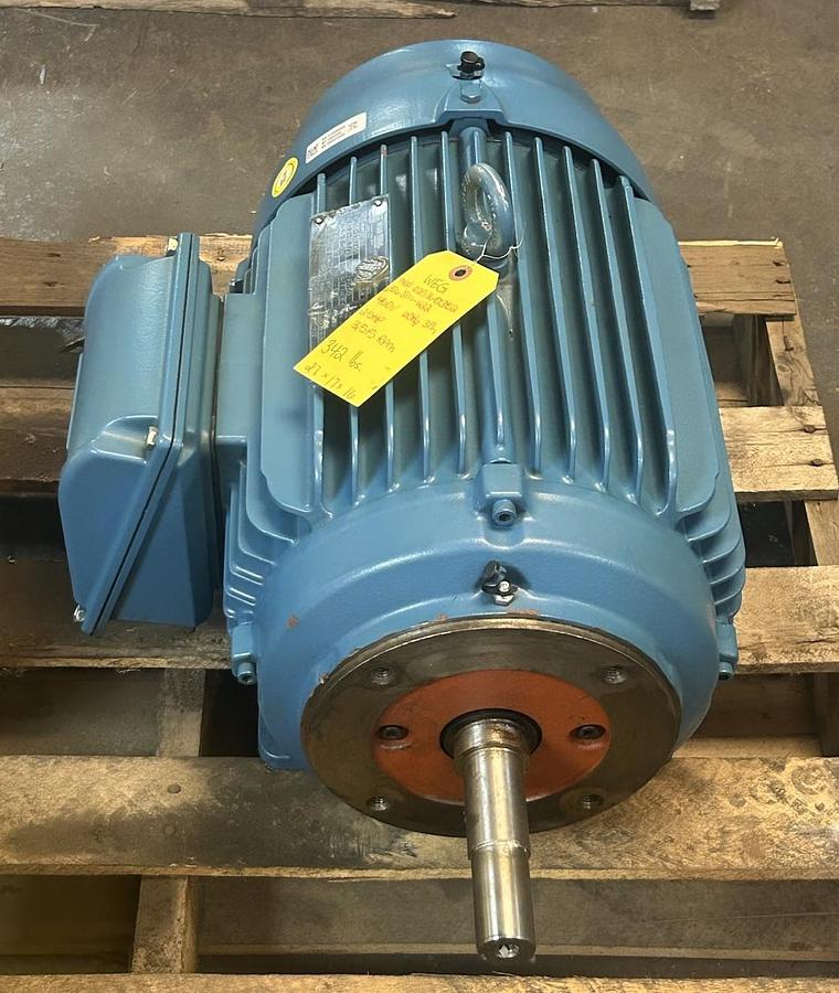 Used WEG,02536ET3E256JM-W22,MOTOR 25HP 208-230/460V 3515RPM 3PH 254/6JM FRAME