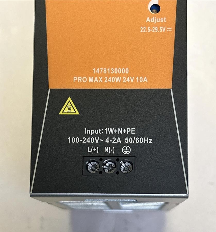 Used WEIDMULLER,1478130000,SWITCHING POWER SUPPLY 240W 24V 10A
