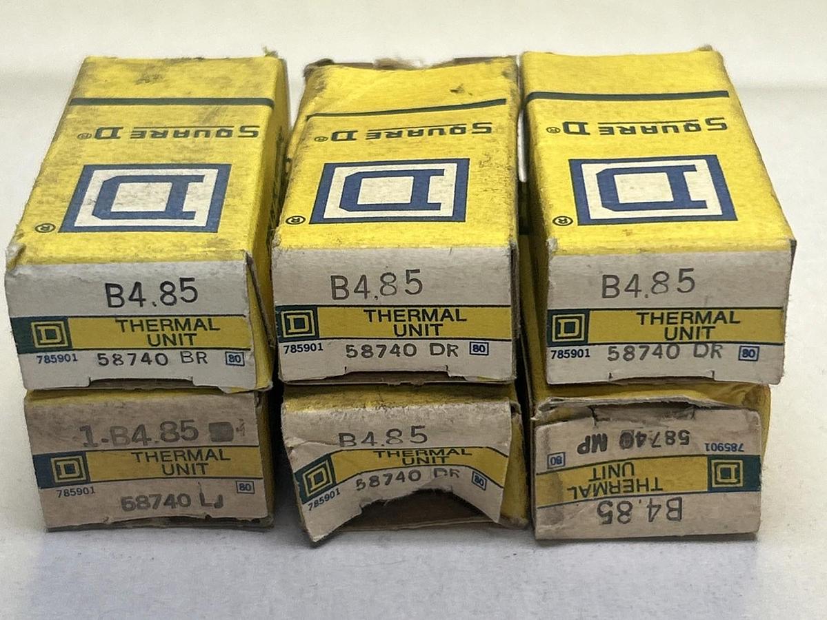 SQUARE D,B4.85,OVERLOAD RELAY HEATER ELEMENT LOT OF 6 NOS