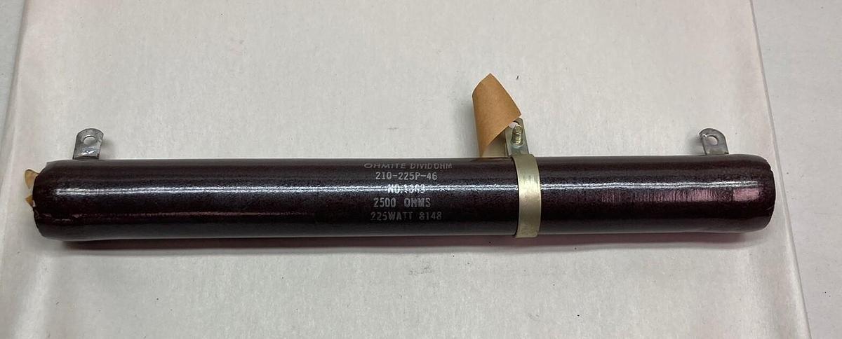 Used Ohmite,1363 210-225P-46,Resistor 2500 OHM