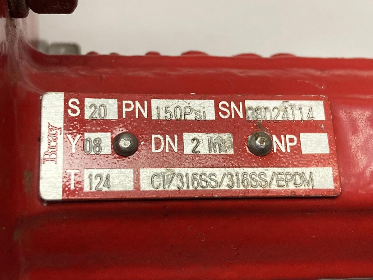 Used Bray Controls,92-0830-11300-532,Double Acting Pneumatic Actuator S20 Valve