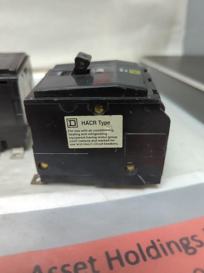Used SQUARE D,QOB325,CIRCUIT BREAKER 25 AMP 3-POLE LOT OF 2 PRE-OWNED