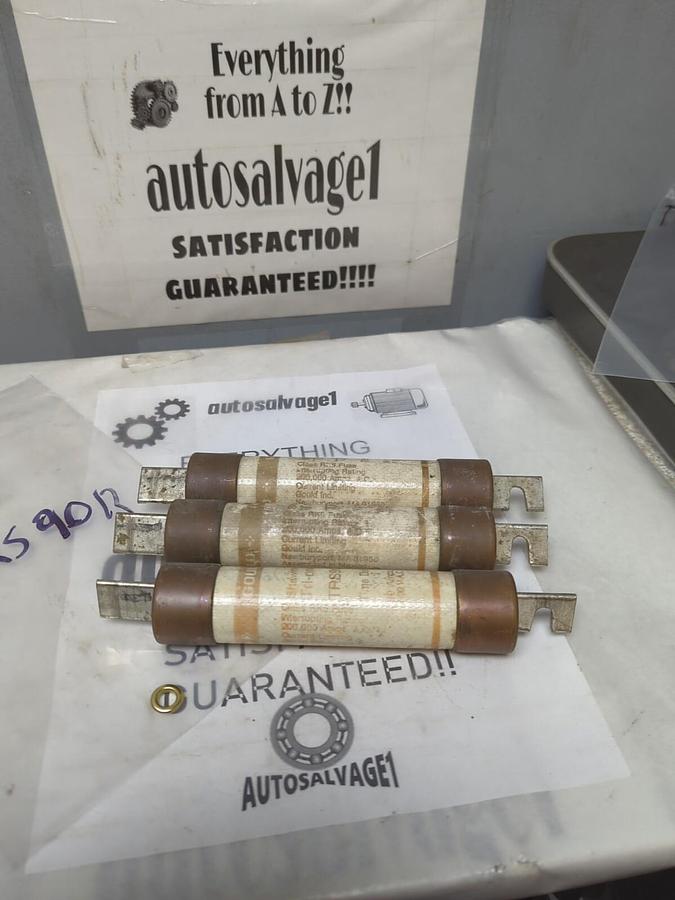 GOULD SHAWMUT,TRS90R,TRI-ONIC 90 AMP FUSES LOT OF 3 NOS