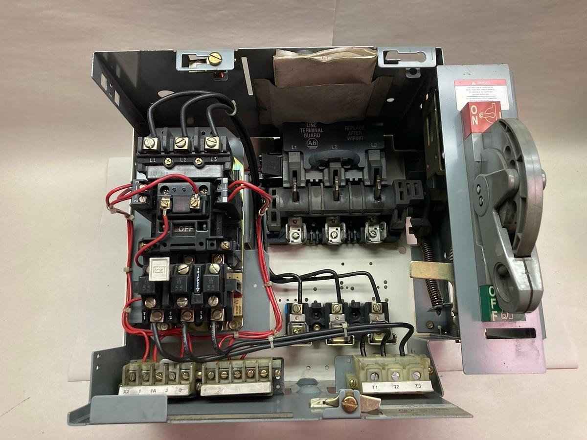 Used Allen-Bradley,2112BSize 1 FVNR 12 Inch Fused MCC Starter Bucket 480V