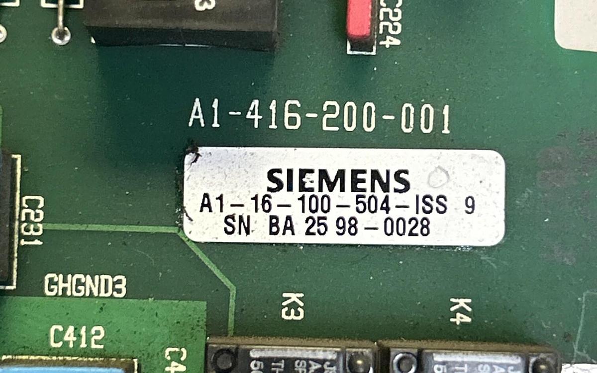 Used SIEMENS,A1-16-100-504-ISS9,INTERFACE MODULE PC BOARD