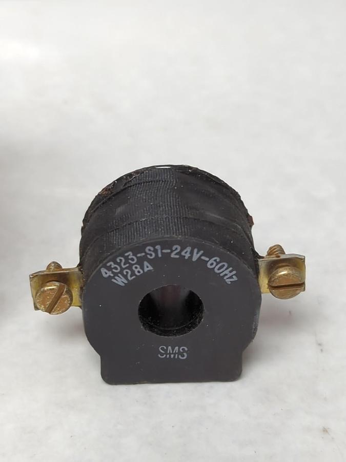 Used SQUARE D,4323-S1-W28A,MAGNETIC COIL SMS 24V 60HZ PRE-OWNED