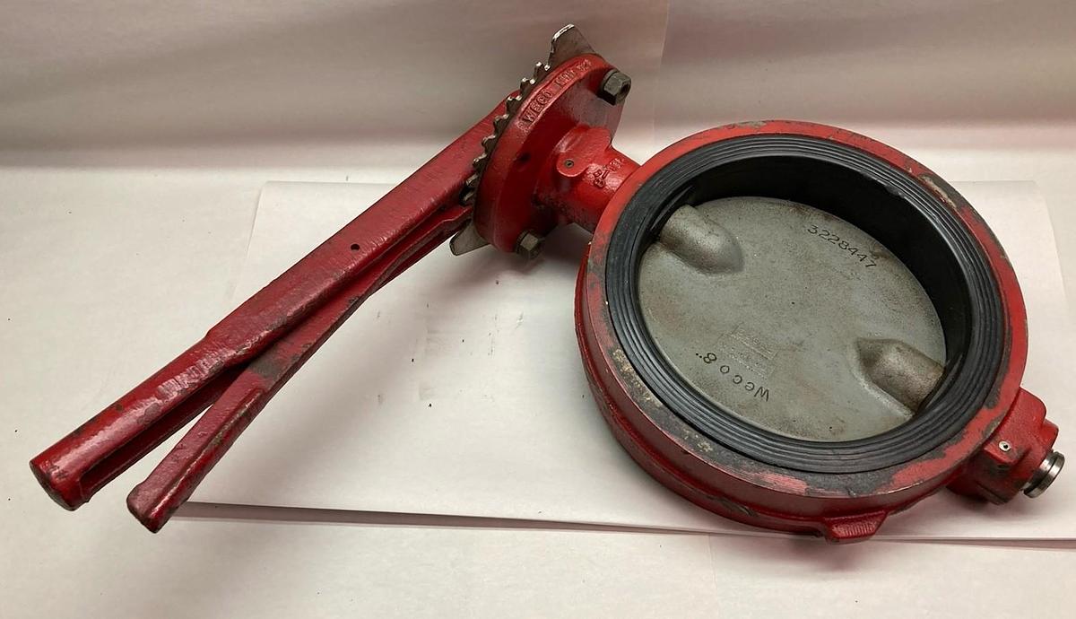 Used Weco,Model 12 8"-175,Wafer Body Butterfly Valve 3228447