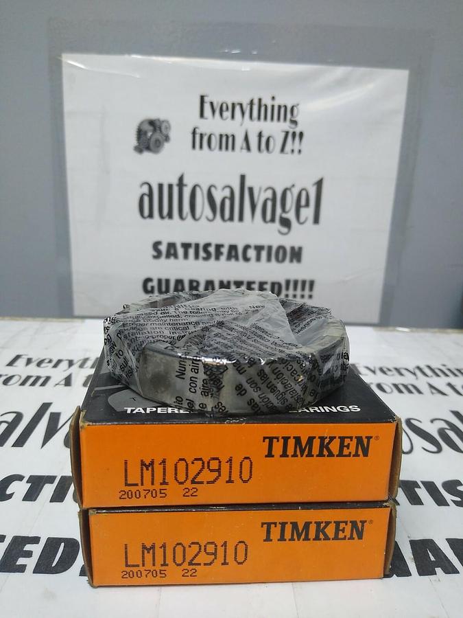 Used Timken,LM102910,Roller Bearing Cup Lot of 2 NOS