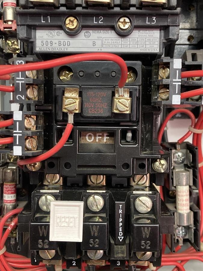Used Allen Bradley,2112B,12 Inch Size 1 Fused MCC Starter Bucket 480V 60Hz