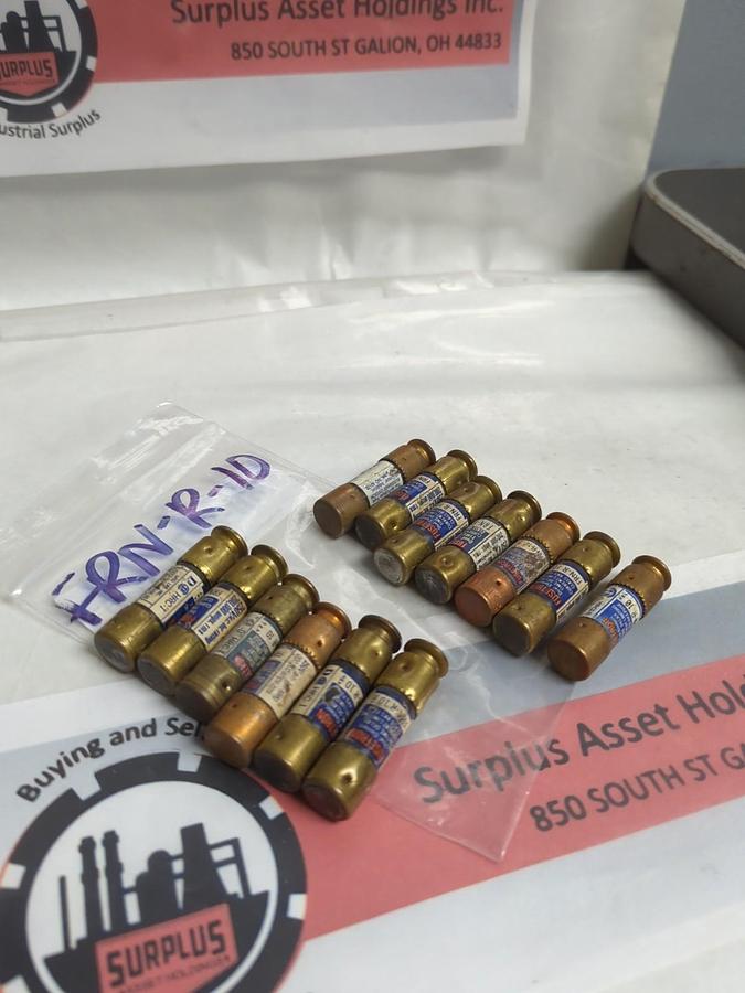 Used COOPER BUSSMANN,FRN-R-10,FUSETRON 10 AMP FUSE LOT OF 13 PRE-OWNED
