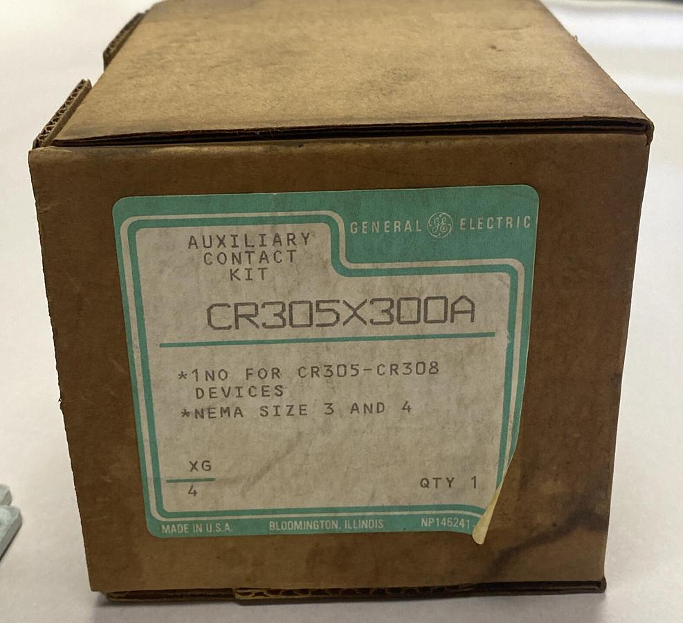 Used GENERAL ELECTRIC,CR305X300A,AUXILIARY CONTACT KIT SIZE 3-4 NEW