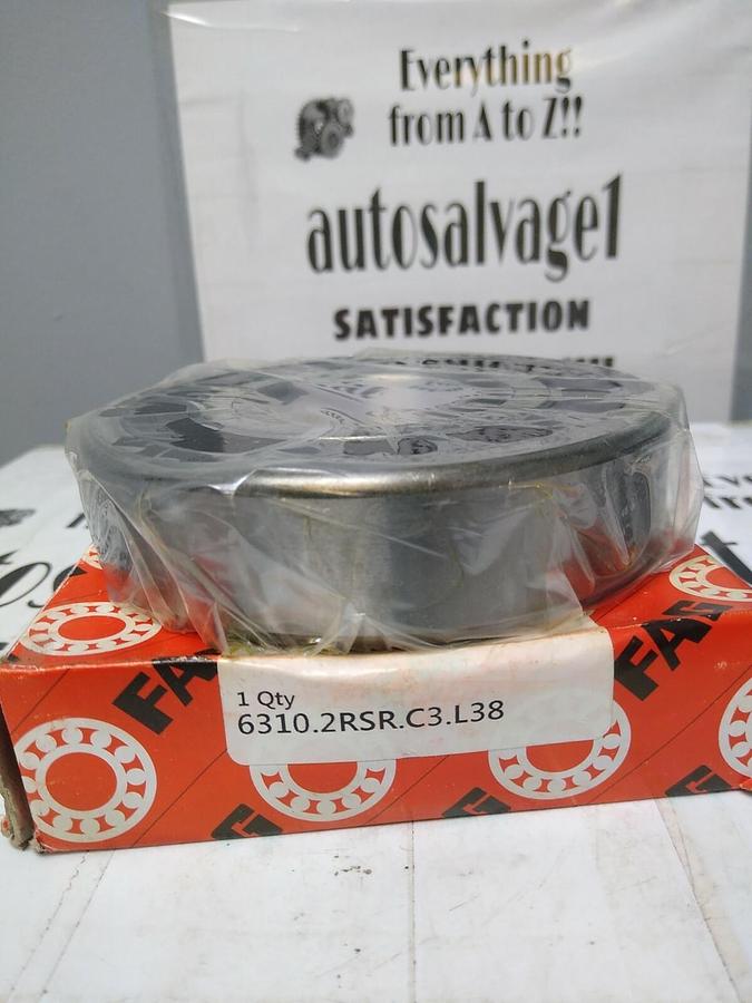 Used Fag,6310-2RSR-C3-L38,Deep Groove Ball Bearing NOS
