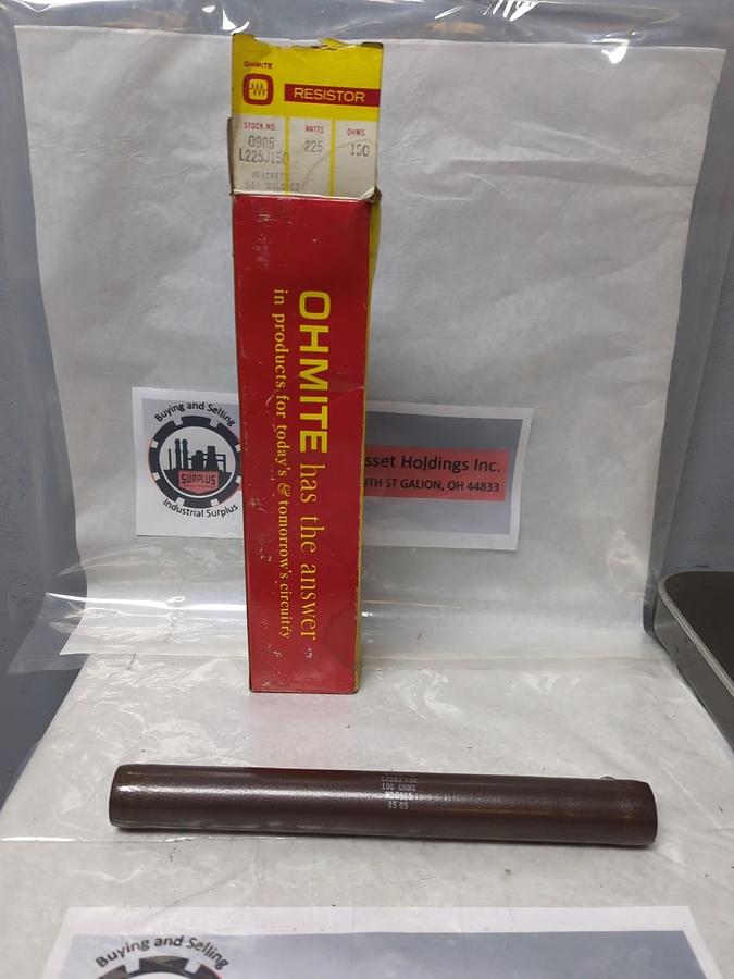 OHMITE,L225J150,RESISTOR 225 WATT 150 OHMS NOS