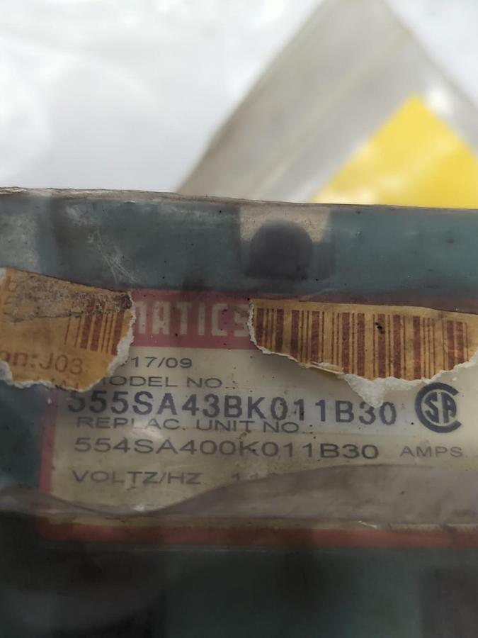 NUMATICS,555SA43BK01 1B30,PNEUMATIC VALVE 110-120V 50-60HZ NOS