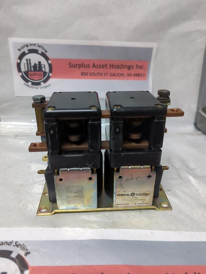 Used GE,CTTA154FR124XN,TYPE C REVERSING CONTACTOR 2-POLE 24V 100A PRE-OWNED