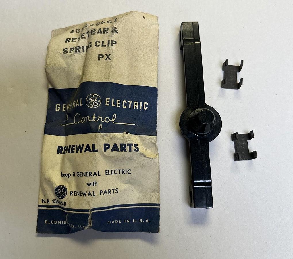 GENERAL ELECTRIC,468C195G1,RESET BAR & PSRING CLIP NOS