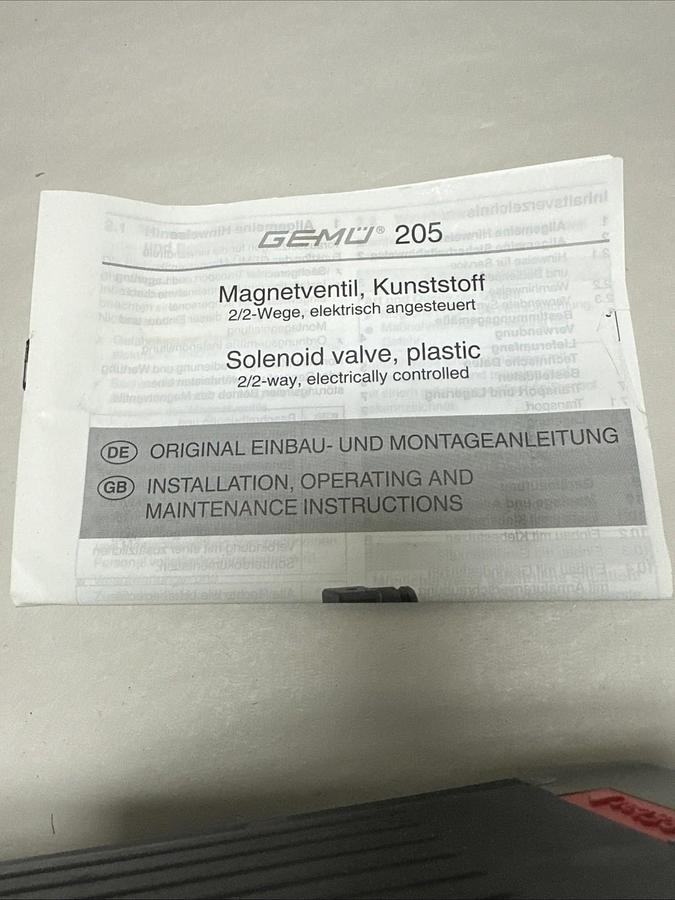 Gemo,205-10D-1-1-4123050/60,Electrically Operated Solenoid Valve