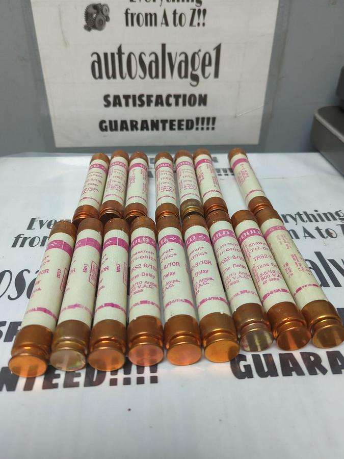 GOULD SHAWMUT,TRS2-8/10R,TRI-ONIC 8/10 AMP FUSE LOT OF 16 NOS