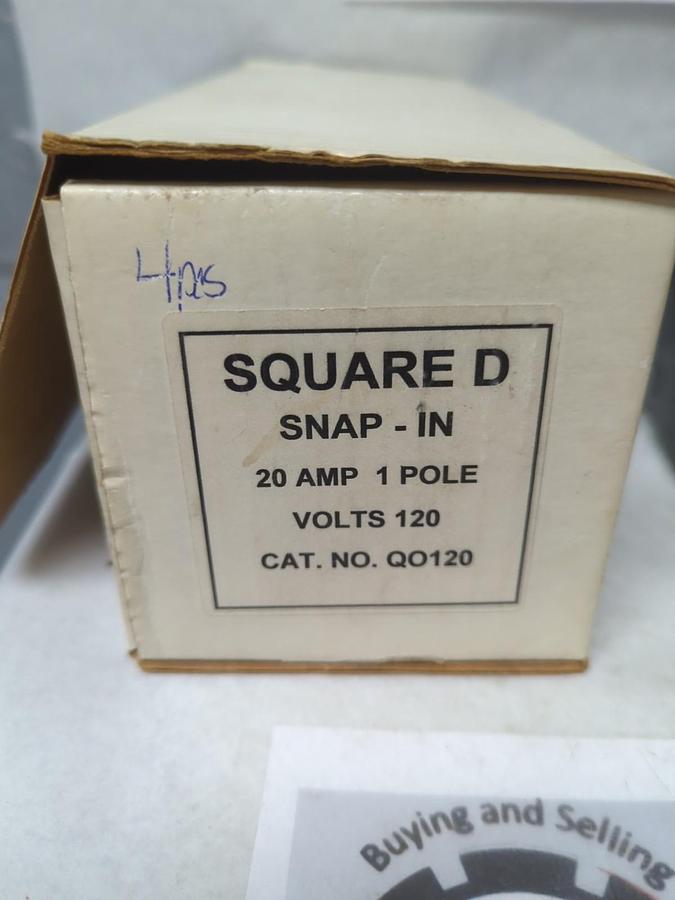 Used SQUARE D,QO120,CIRCUIT BREAKER 20 AMP 1-POLE LOT OF 4 PRE-OWNED
