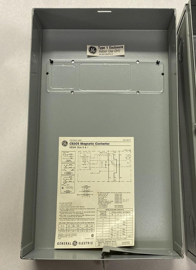GENERAL ELECTRIC,CR305B102,MAGNETIC CONTACTOR SIZE 0 120V 3P NOS
