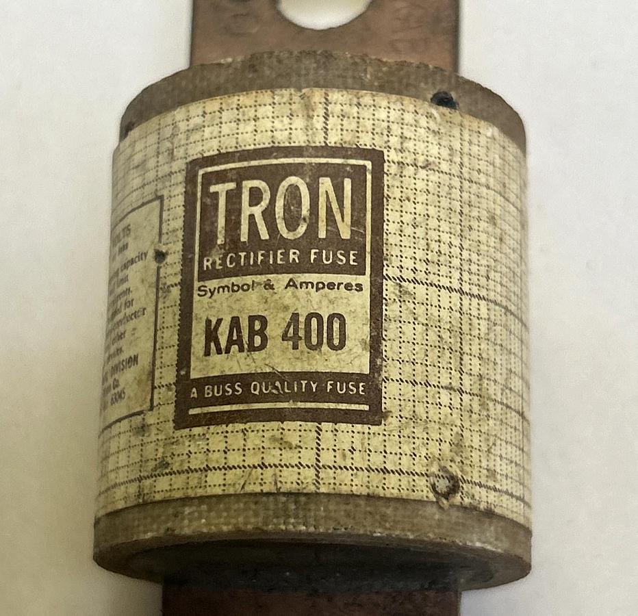 Used BUSSMANN,KAB400,RECTIFIER FUSE 500A 250V