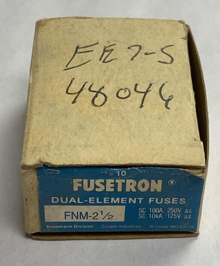 Cooper Bussmann,FNM-2-1/2,Fusetron Fuse Lot Of 10 New In Box